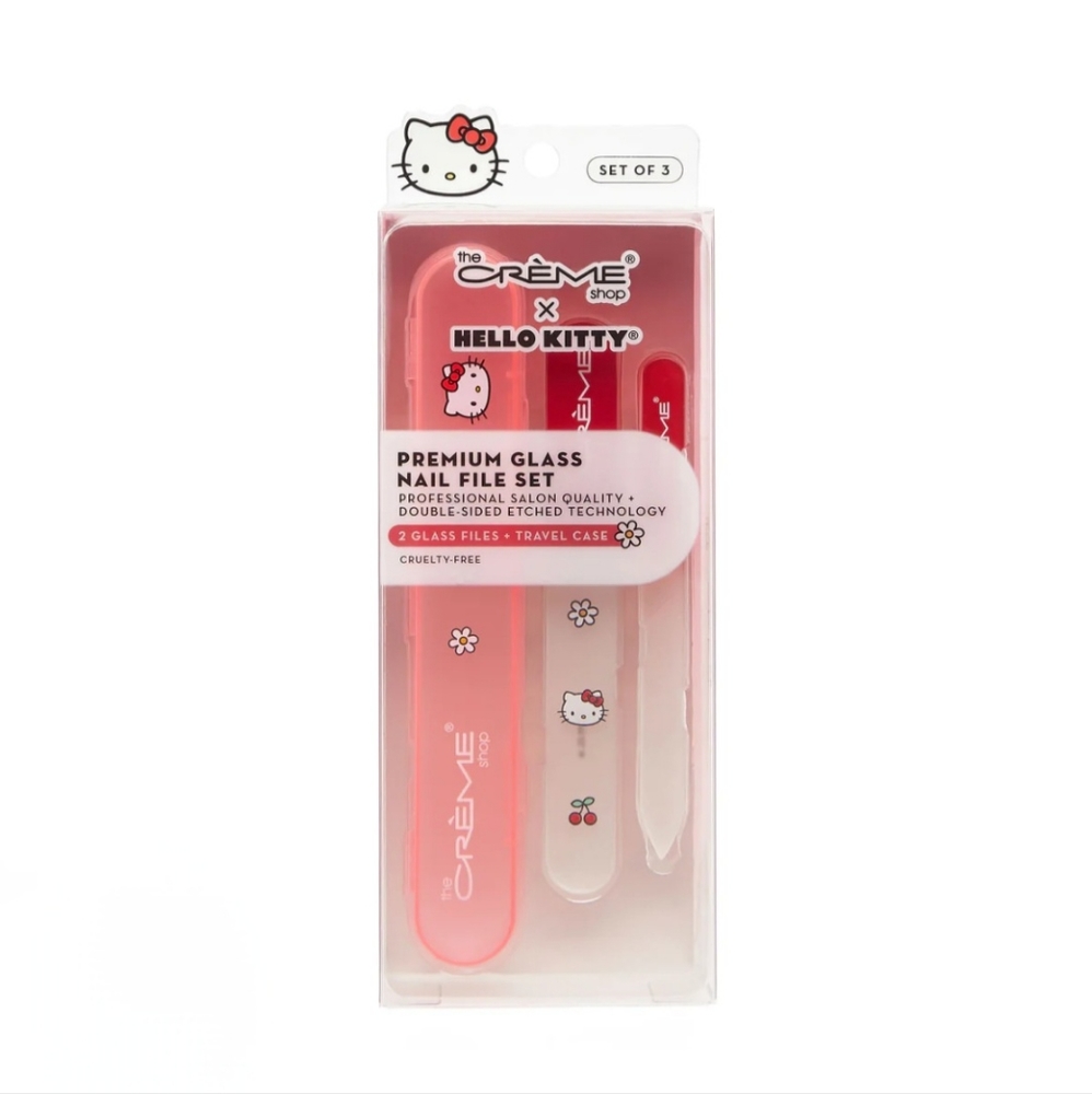 The Crème Shop × Hello Kitty Premium Glass Nail File Set (Cherry Design)